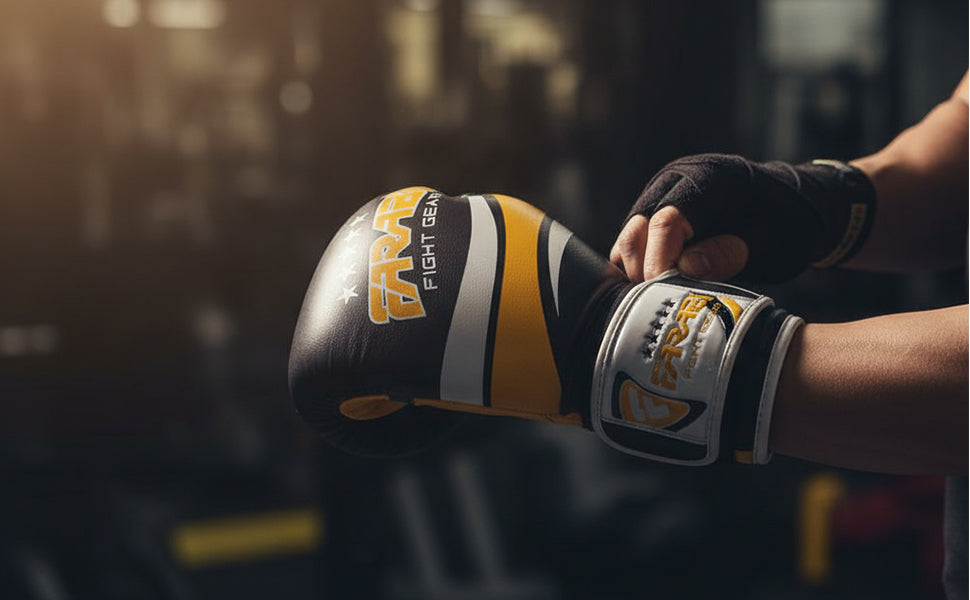 Farabi B6 Buffalo Leather Boxing Gloves - gallery image