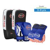 Farabi Confidence Kit 3-8 Years | Boxing Gloves + Inner Gloves + Pair of Thai Pads