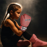 Farabi Kids 4oz Pink Star Boxing Gloves – Muay Thai, Kickboxing & Punching Bag Training