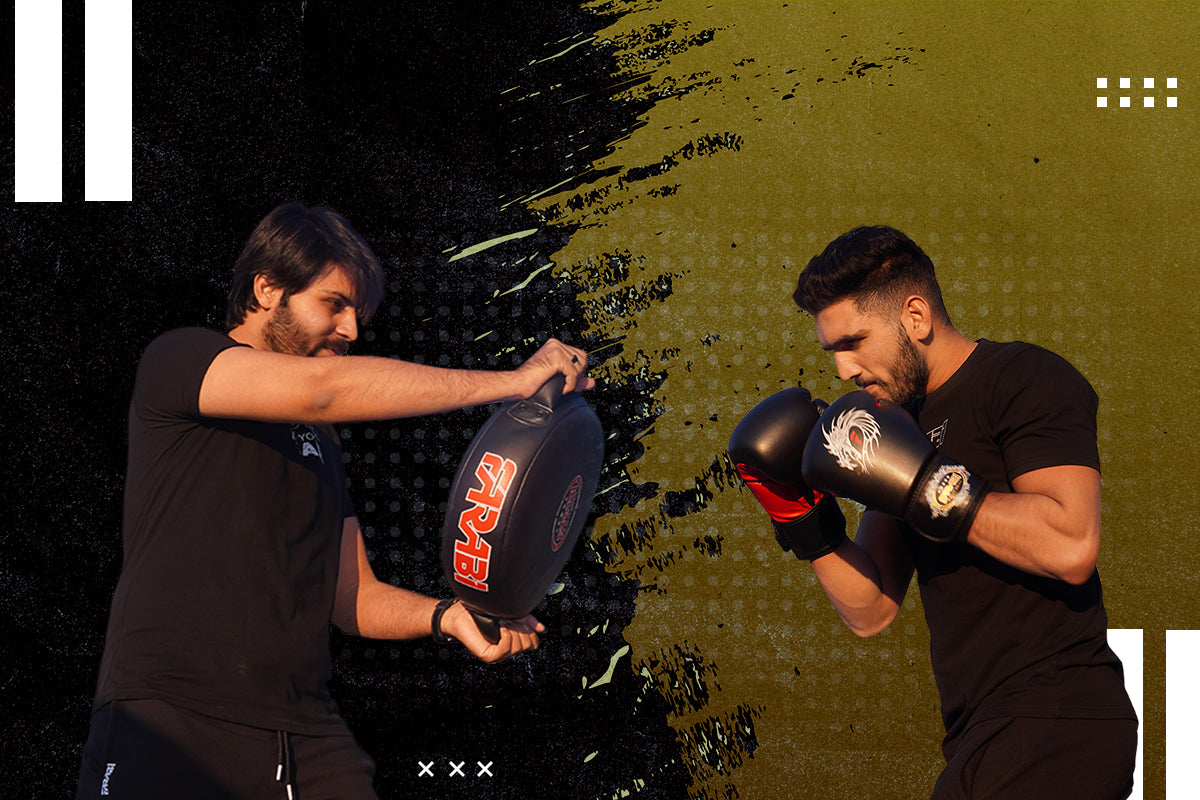 Farabi Leather Round Punch Shield – MMA, Muay Thai & Kickboxing Pad - gallery image