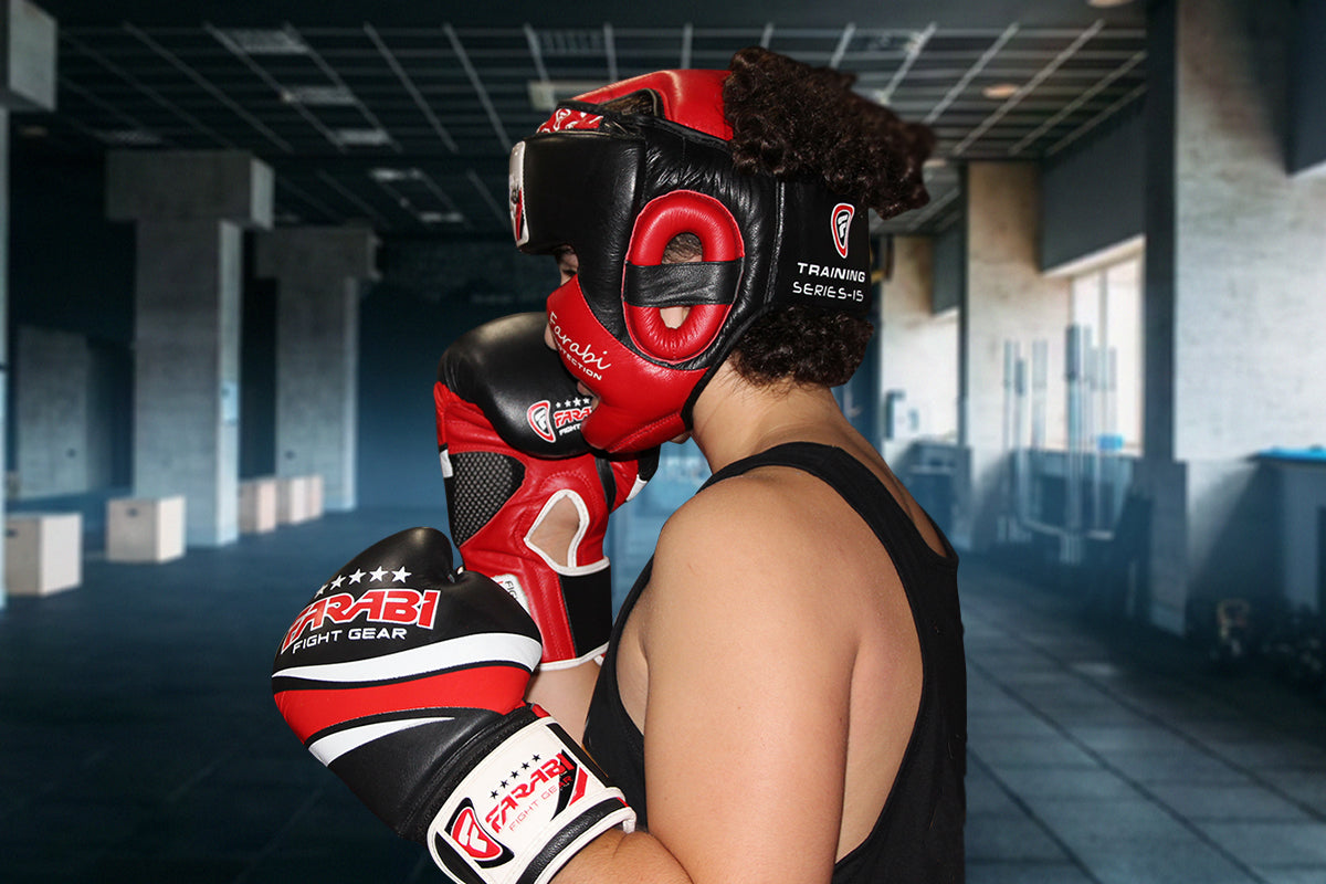 Farabi B6 Buffalo Leather Boxing Gloves - gallery image