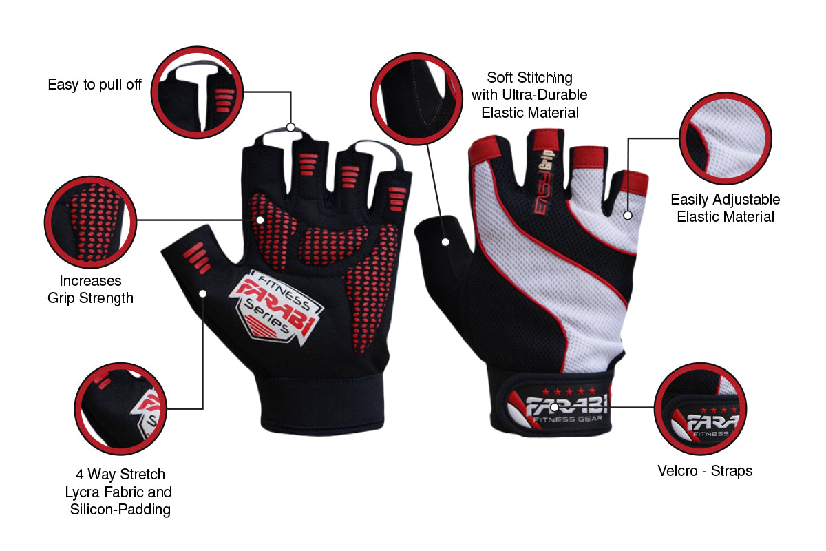 Farabi Neo-Gel Padded Gym Gloves - gallery image