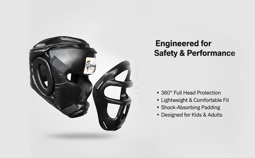 Farabi Head Guard with Removable Grill – MMA & Kickboxing Training - gallery image