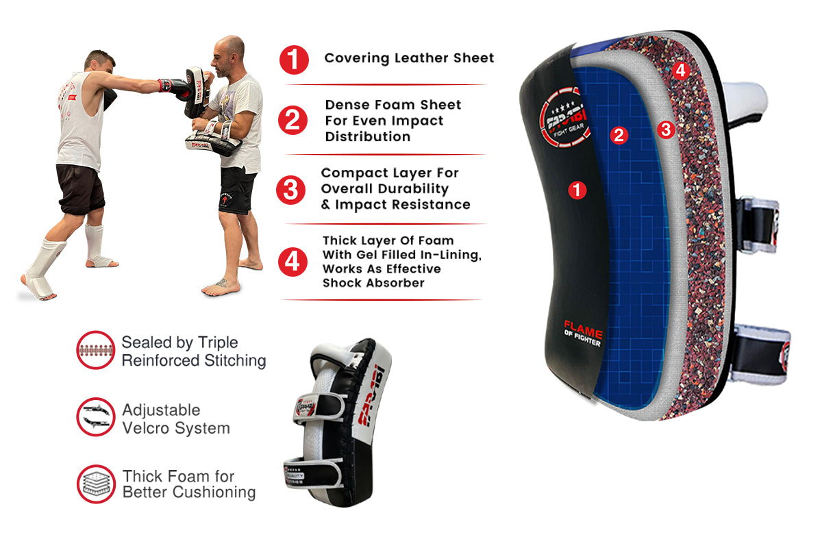 Farabi Sports Muay Thai Pad Flame - 1 Pad Only - gallery image