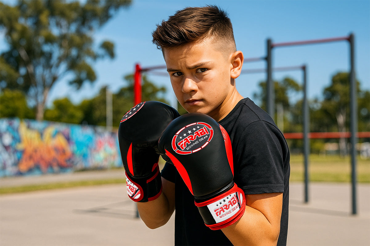 Farabi Kids Boxing Gloves Shiny Champ Training Gloves 2oz 4oz 6oz 8oz for 3-14 Year - gallery image