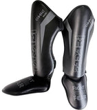 Farabi Adult Combat Shin in Step Black/Grey-Ultimate Shin Guards
