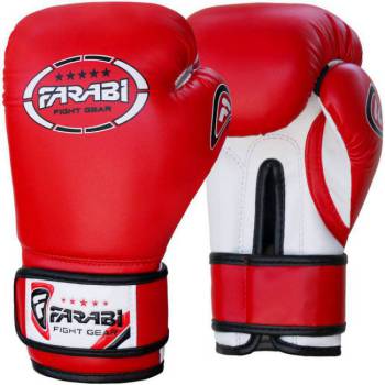 Farabi Kids Boxing Gloves for Junior Fighters-Red