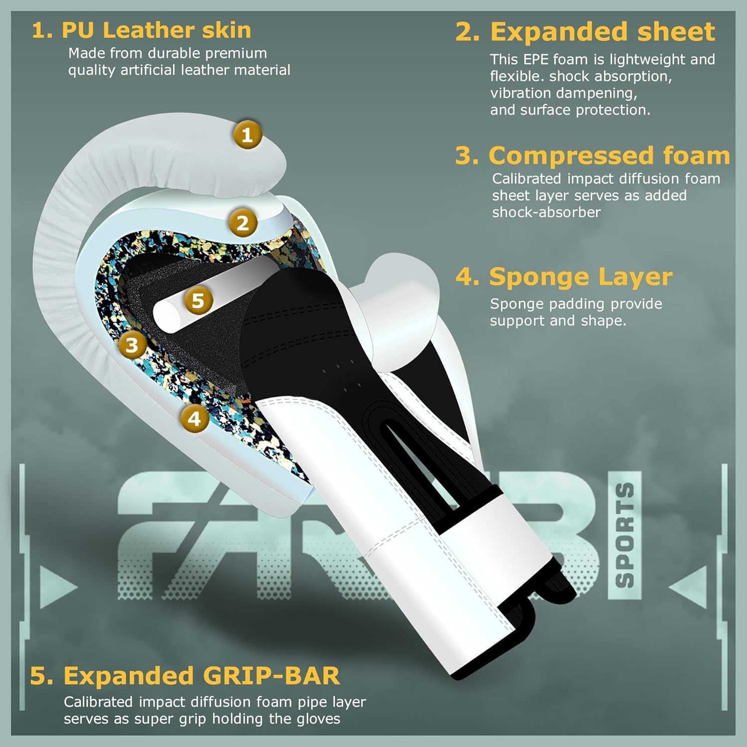 Farabi Kids Boxing Gloves Tron for Boys and Girls 4-oz