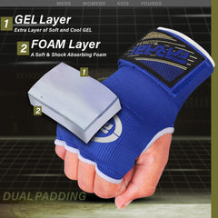 Farabi Sports Adults Gel Padded Inner Gloves – MMA, Muay Thai, Gym, Weightlifting & Fitness Wraps