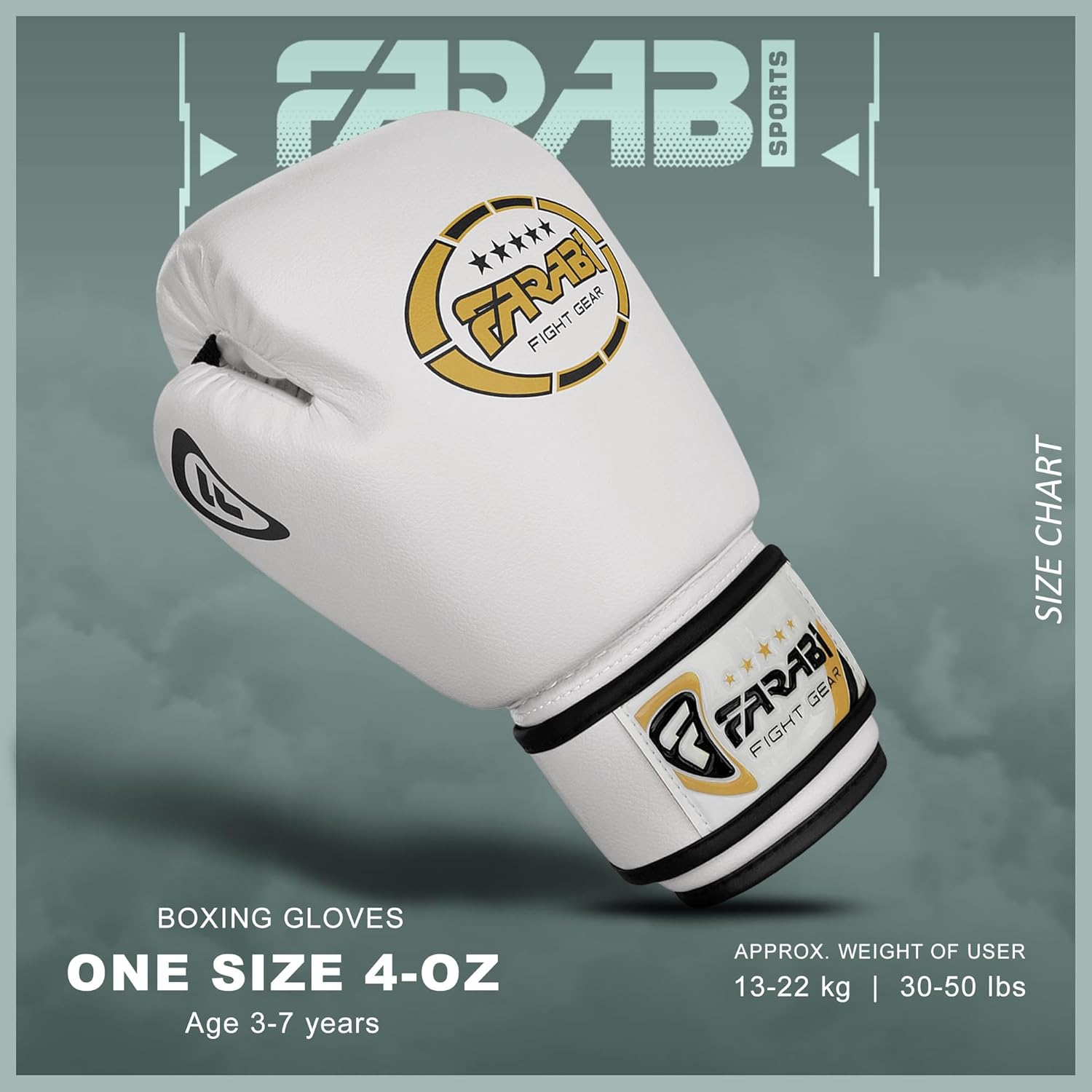 Farabi Kids Boxing Gloves Tron for Boys and Girls 4-oz