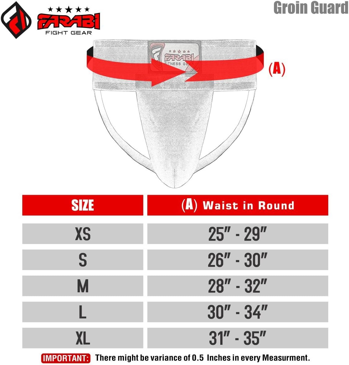 Farabi Sports Elasticated Groin Guard MMA Martial Arts Boxing Groin Protector