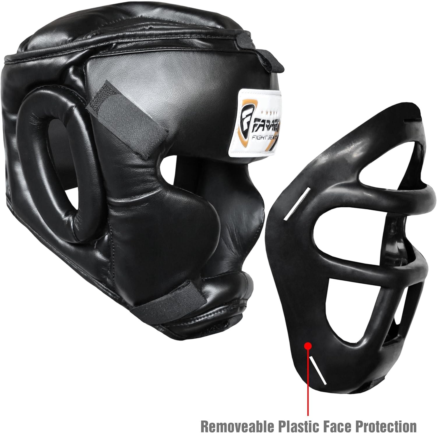 Farabi Head Guard with Removable Grill – MMA & Kickboxing Training