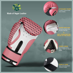 Farabi Kids 4oz Pink Star Boxing Gloves – Muay Thai, Kickboxing & Punching Bag Training