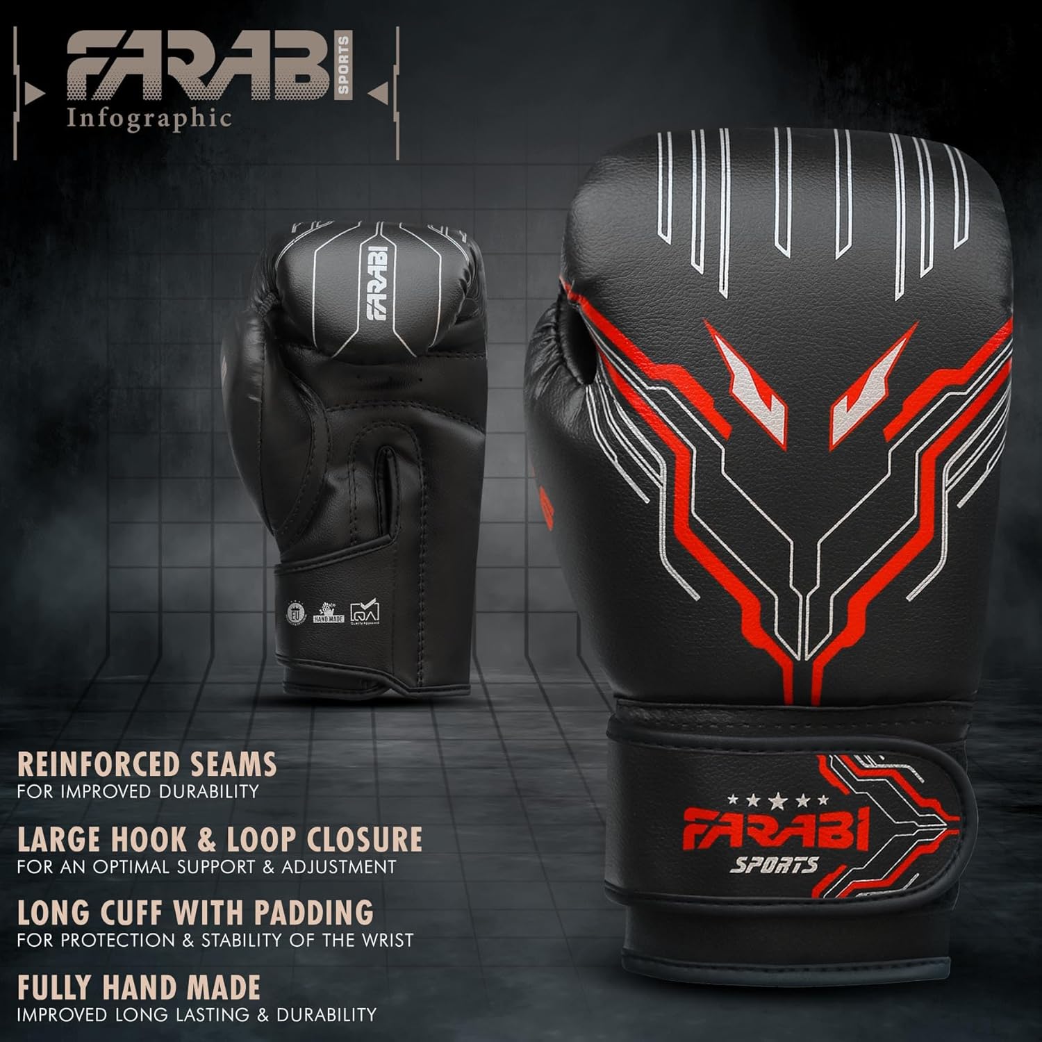 Farabi Kids 6oz FKG Boxing Gloves for Youth Ages 5-10 Years