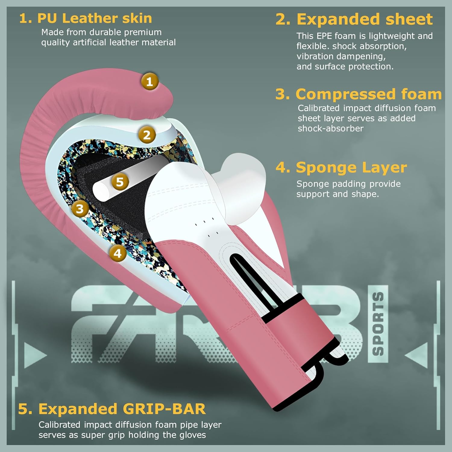 Farabi Kids 4oz Pink Star Boxing Gloves – Muay Thai, Kickboxing & Punching Bag Training