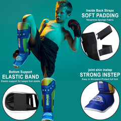 Farabi Kids T-Tech Shin Guards – MMA, Kickboxing & Leg Protection