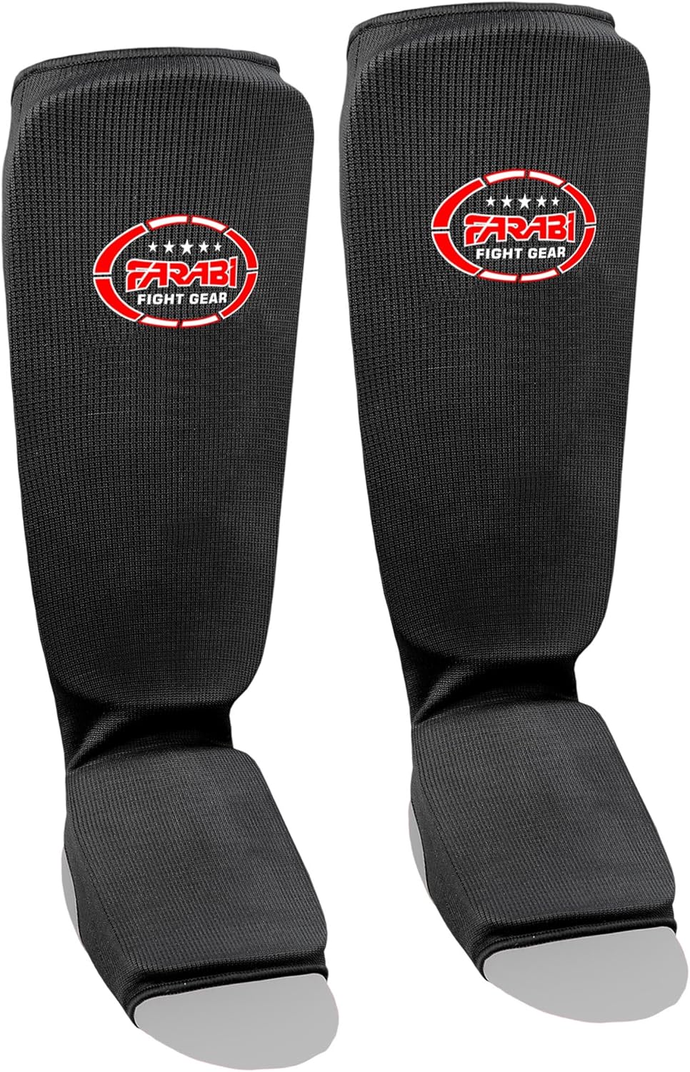 Farabi Shin Pads Instep Shin Guard for Kickboxing MMA Muay Thai Boxing Gym Training Elasticated Pads