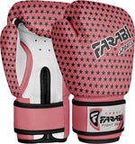 Farabi Kids 4oz Pink Star Boxing Gloves – Muay Thai, Kickboxing & Punching Bag Training