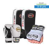 Farabi Confidence Kit 3-8 Years | Boxing Gloves + Inner Gloves + Pair of Thai Pads