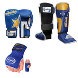 Kids Gym Boxing Kit 9-12 Years | Boxing Gloves + Inner Gloves + T-tech Shinpads