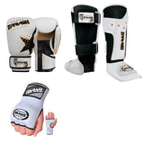 Kids Gym Boxing Kit 9-12 Years | Boxing Gloves + Inner Gloves + T-tech Shinpads