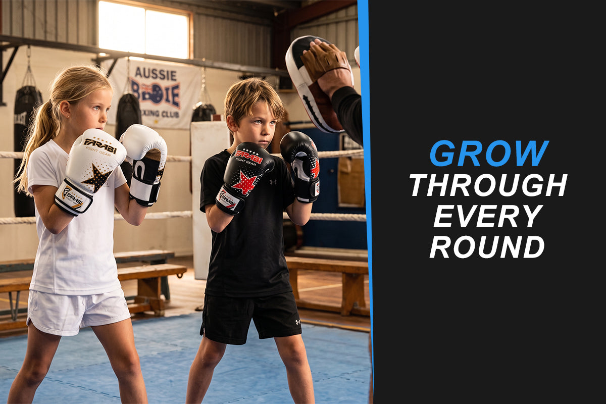 Farabi Kids 6-0z Star Boxing Gloves - gallery image