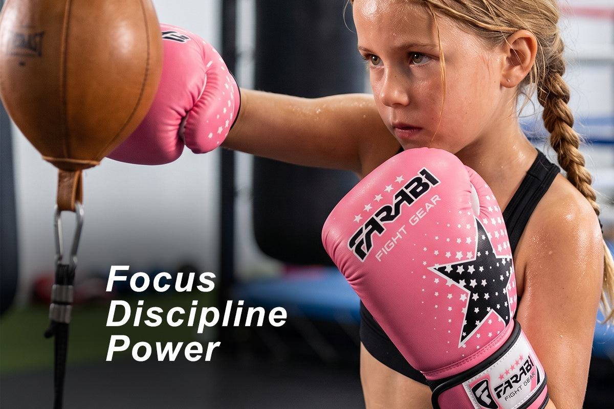 Farabi Kids 6-0z Star Boxing Gloves - gallery image